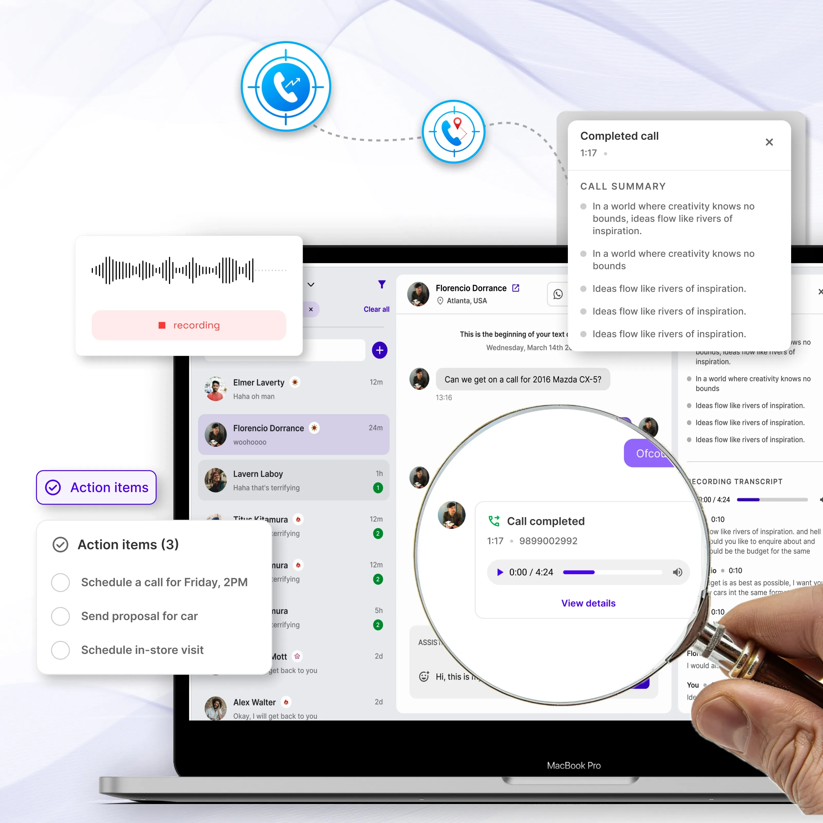 Volg gesprekken in realtime
