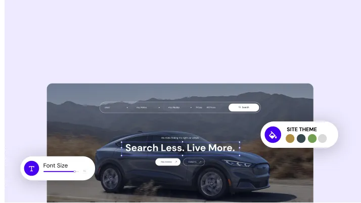 automotive website features