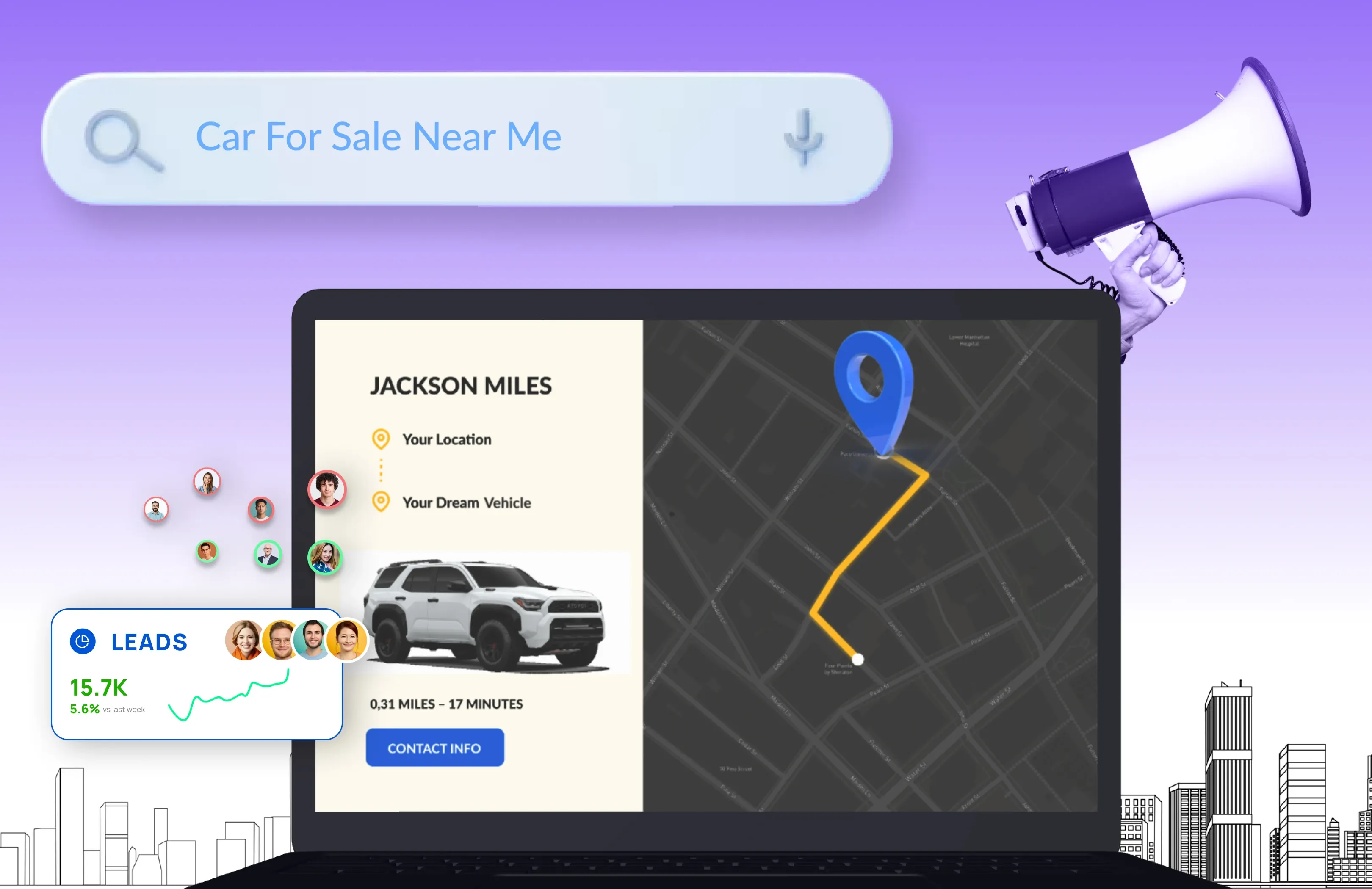 تحسين محركات البحث المحلية للسيارات