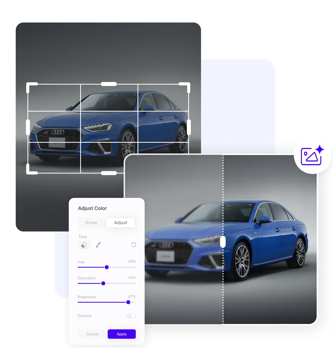 Merchandising automobile sans effort