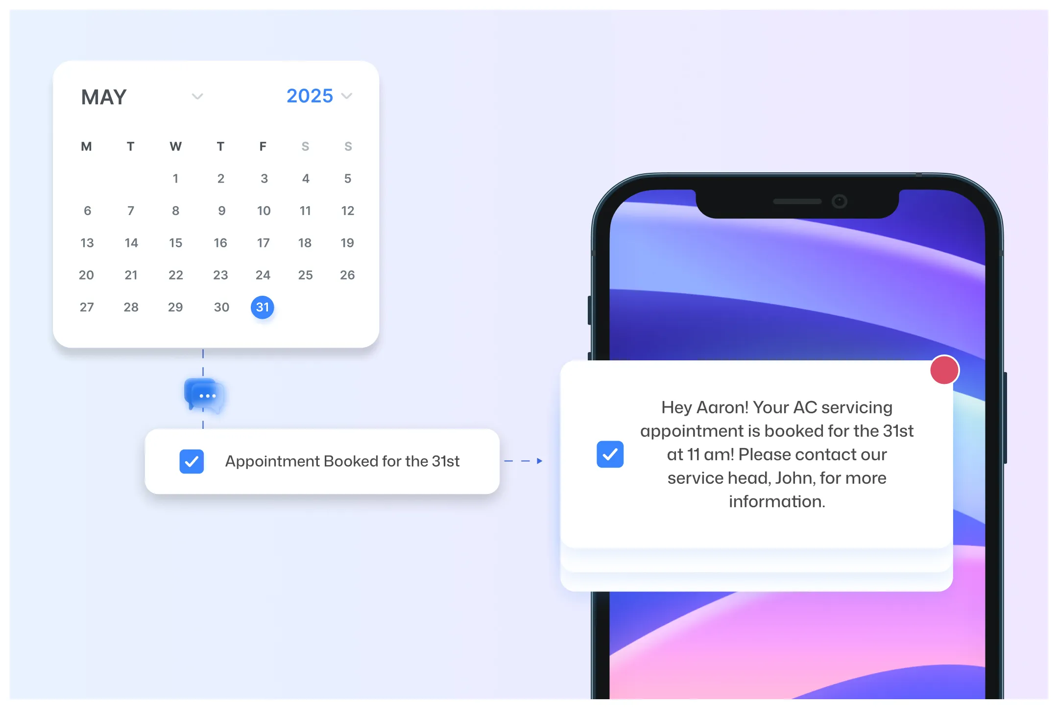 Sincronización de calendario en vivo con enrutamiento inteligente