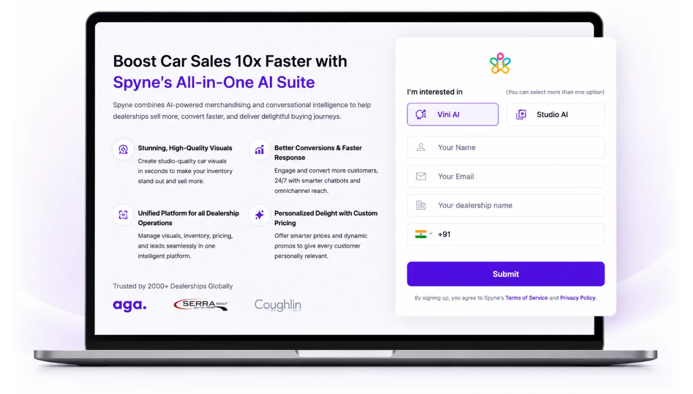 Sign Up to Spyne