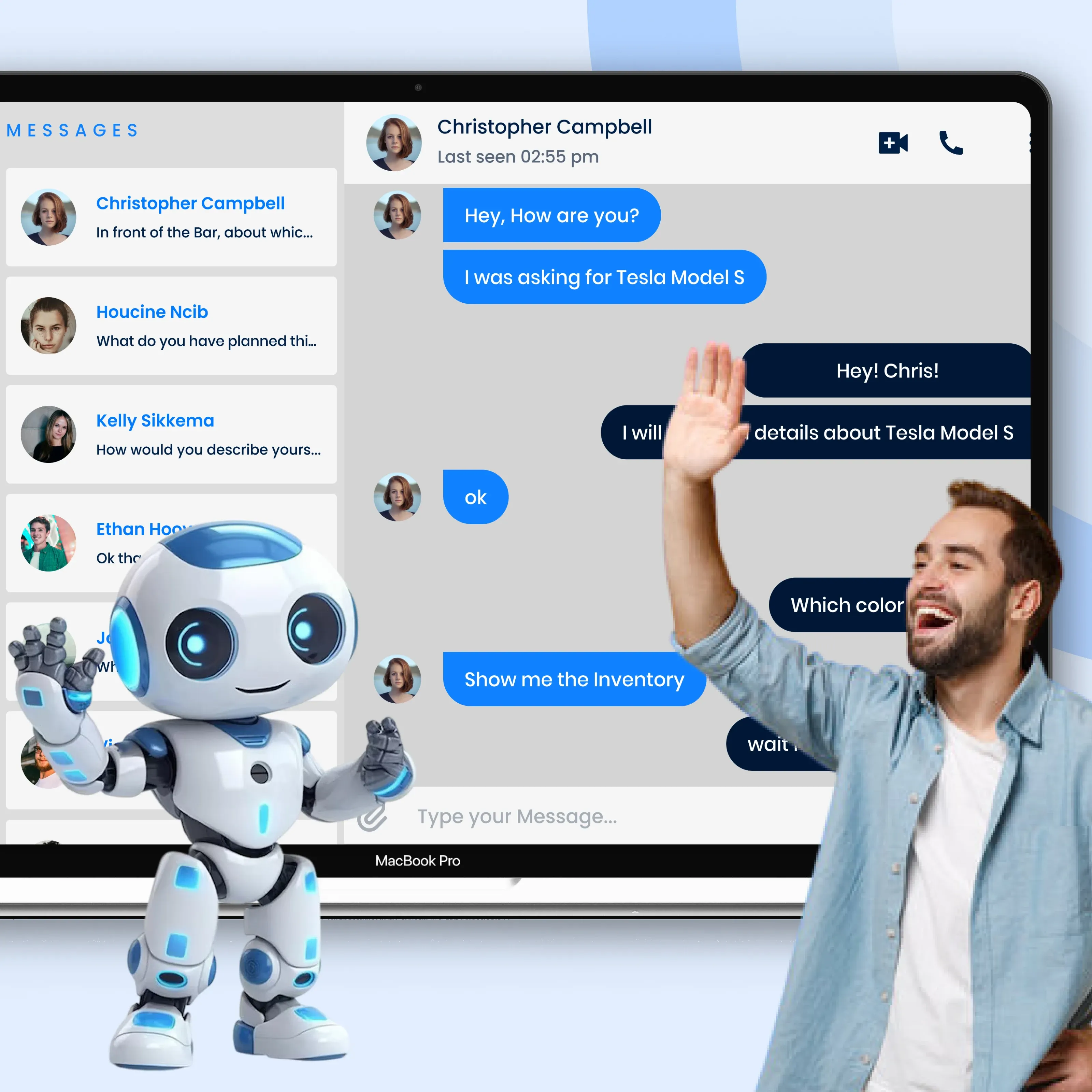 Elk gesprek voelt als een één-op-één gesprek
