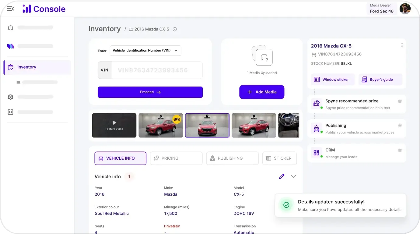تحميل أو مزامنة مخزونك