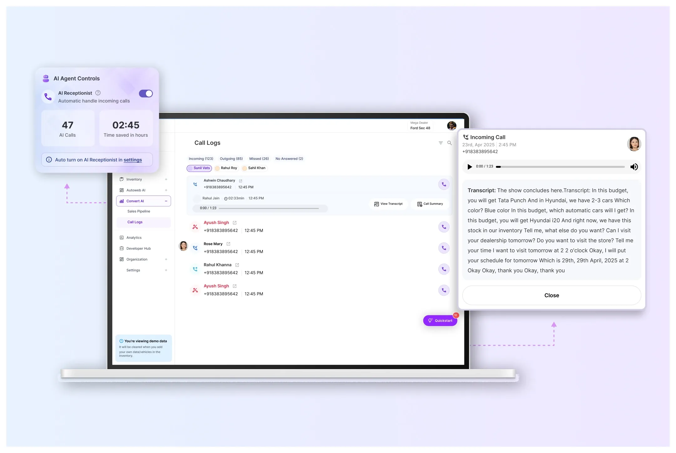 Automotive Call Transcripts & Logs